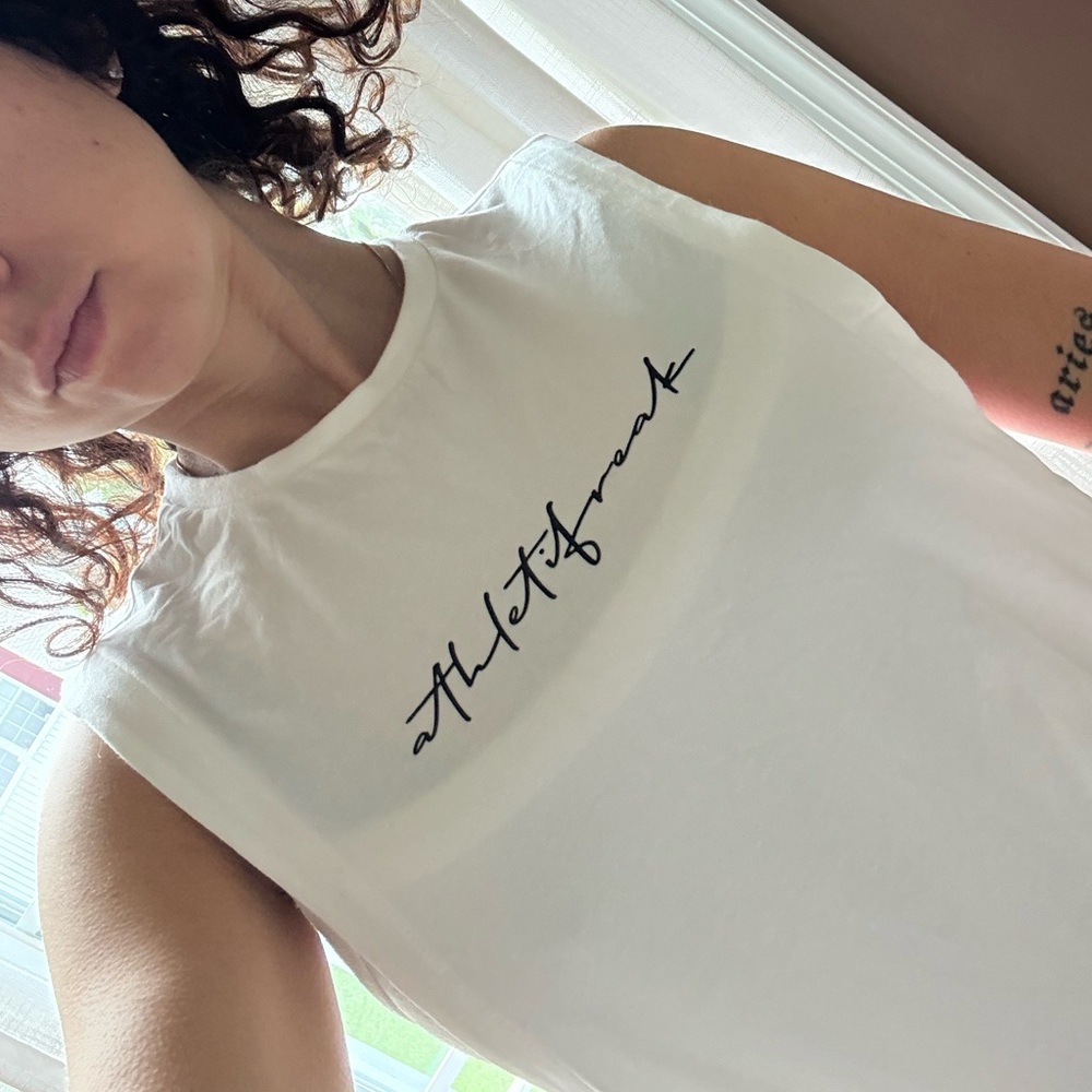 White Sleeveless Top- Athletifreak- S